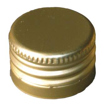 PP skruelåg, 28 x 18 gevind, 100 stk., guld