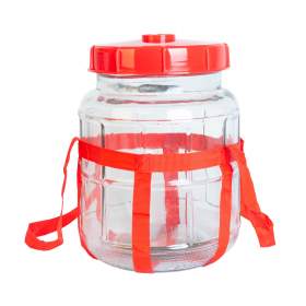 Glasballon 5 liter med stor åbning