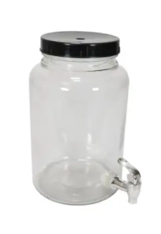 Gæringsbeholder i glas med taphane